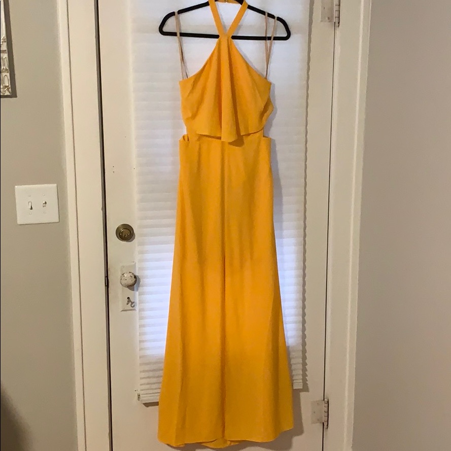 Ali And Jay Yellow Maxi Cocktail Dress Sz Xl